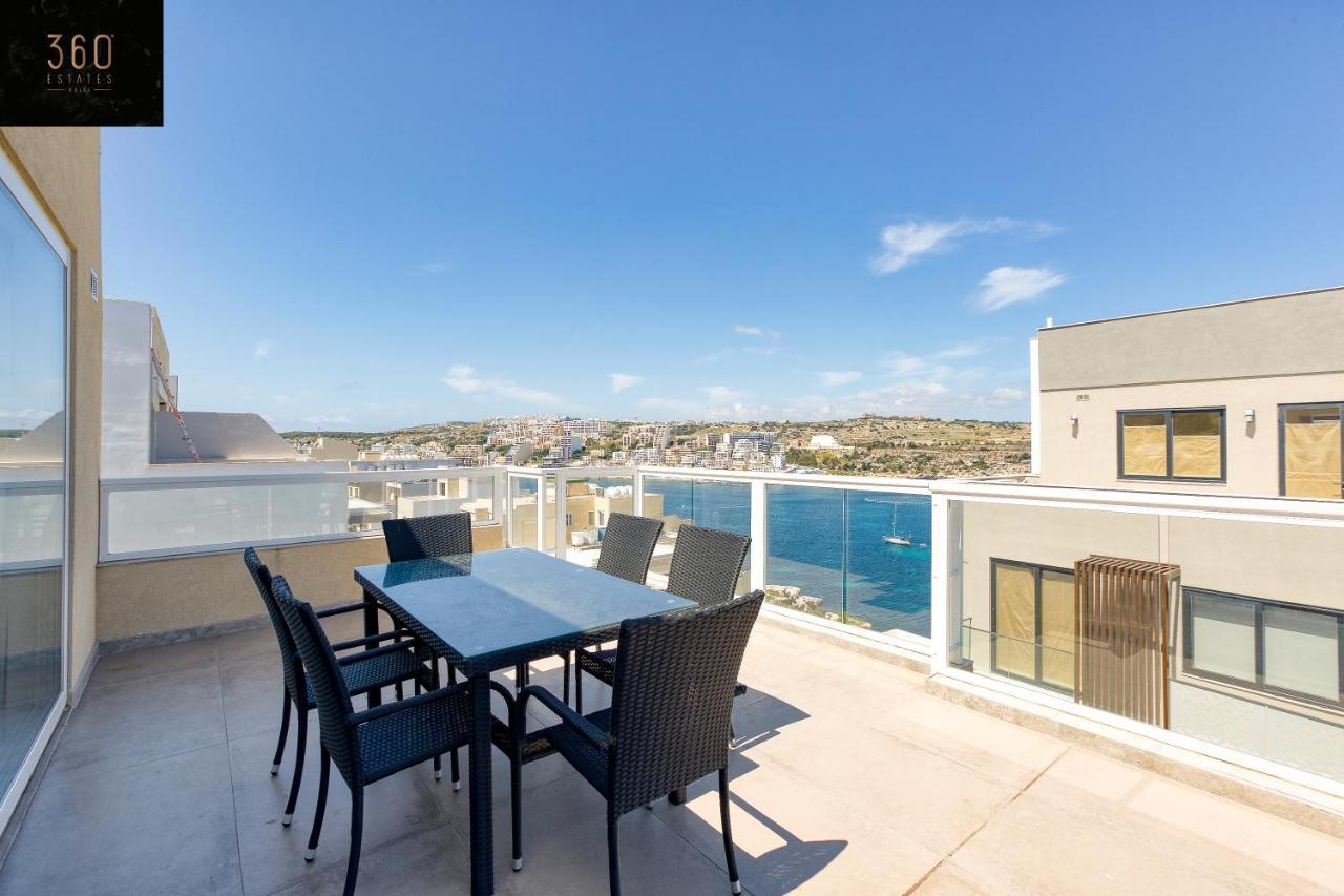 Lux Sea Front Penthouse With Breathtaking Views In St Pauls By 360 Estates Apartamento St. Paul's Bay Exterior foto